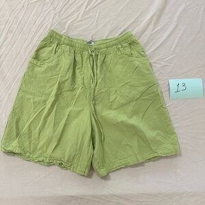 Stylish High Waist Green Women's Shorts